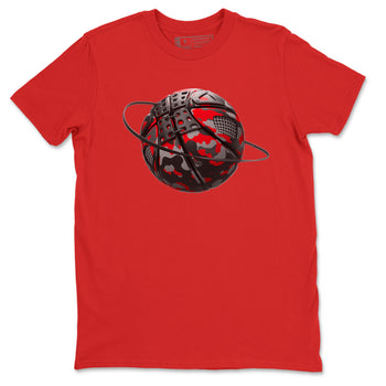 4s Bred Reimagined shirt to match jordans Camo Basketball Planet sneaker tees Air Jordan 4 Bred Reimagined SNRT Sneaker Release Tees Unisex Red 2 T-Shirt