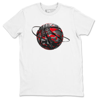 4s Bred Reimagined shirt to match jordans Camo Basketball Planet sneaker tees Air Jordan 4 Bred Reimagined SNRT Sneaker Release Tees Unisex White 2 T-Shirt