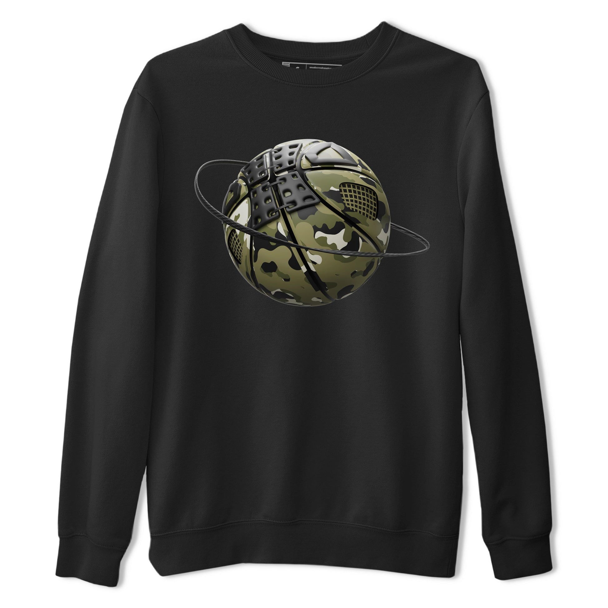 Air Jordan 4 Medium Olive shirt to match jordans Camo Basketball Planet sneaker tees AJ4Medium Olive SNRT Sneaker Release Tees Unisex Black 2 T-Shirt