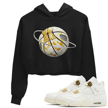 4s Sail shirt to match jordans Camo Basketball Planet sneaker tees Air Jordan 4 Sail SNRT Sneaker Release Tees Black 1 crop length shirt