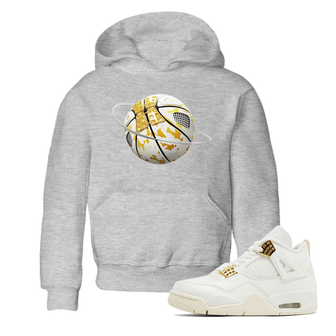 4s Sail shirt to match jordans Camo Basketball Planet sneaker tees Air Jordan 4 Sail SNRT sneaker release tees baby toddler Heather Grey 1 cotton Shirt