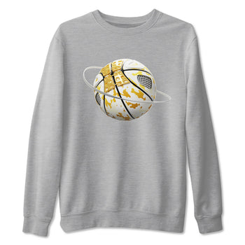 4s Sail shirt to match jordans Camo Basketball Planet sneaker tees Air Jordan 4 Sail SNRT Sneaker Release Tees unisex cotton Heather Grey 2 crew neck shirt