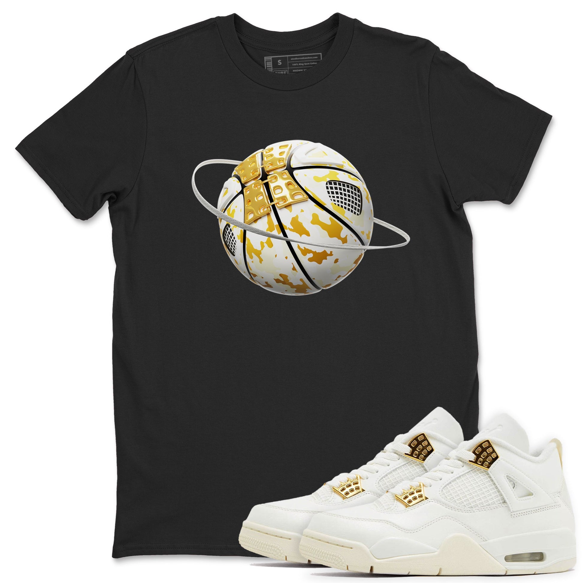 4s Sail shirt to match jordans Camo Basketball Planet sneaker tees Air Jordan 4 Sail SNRT Sneaker Release Tees unisex cotton Black 1 crew neck shirt