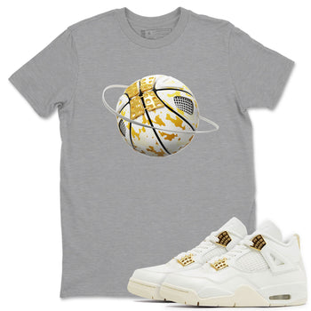 4s Sail shirt to match jordans Camo Basketball Planet sneaker tees Air Jordan 4 Sail SNRT Sneaker Release Tees unisex cotton Heather Grey 1 crew neck shirt