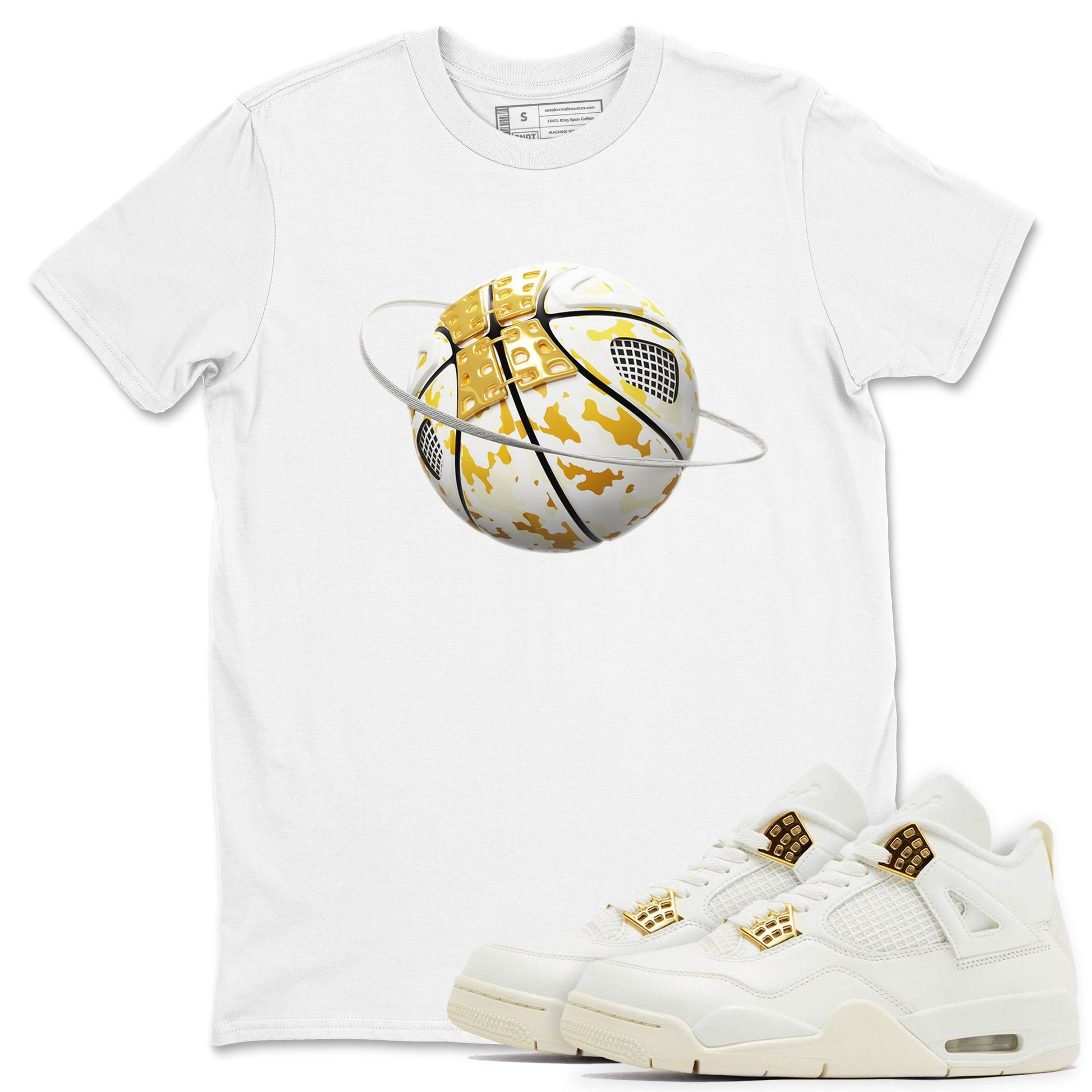 4s Sail shirt to match jordans Camo Basketball Planet sneaker tees Air Jordan 4 Sail SNRT Sneaker Release Tees unisex cotton White 1 crew neck shirt