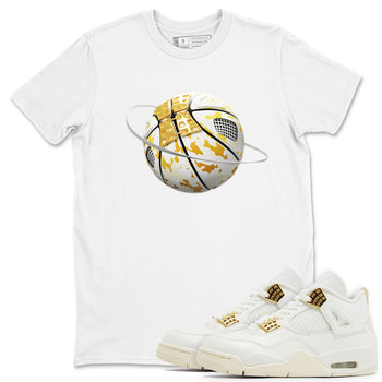 4s Sail shirt to match jordans Camo Basketball Planet sneaker tees Air Jordan 4 Sail SNRT Sneaker Release Tees unisex cotton White 1 crew neck shirt