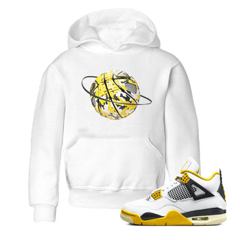 AJ4 Vivid Sulfur shirt to match jordans Camo Basketball Planet sneaker tees Air Jordan 4 Vivid Sulfur SNRT sneaker release tees baby toddler White 1 cotton Shirt