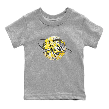 AJ4 Vivid Sulfur shirt to match jordans Camo Basketball Planet sneaker tees Air Jordan 4 Vivid Sulfur SNRT sneaker release tees baby toddler Heather Grey 2 cotton Shirt