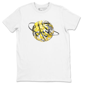 AJ4 Vivid Sulfur shirt to match jordans Camo Basketball Planet sneaker tees Air Jordan 4 Vivid Sulfur SNRT Sneaker Release Tees unisex cotton White 2 crew neck shirt