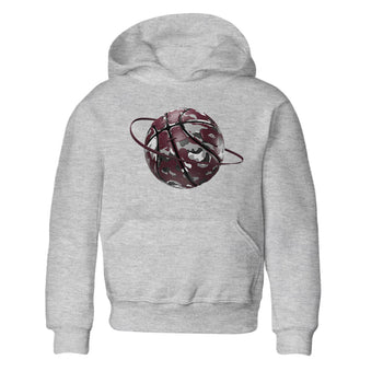 Air Jordan 5 Burgundy shirt to match jordans Camo Basketball Planet sneaker tees AJ5 Burgundy SNRT Sneaker Release Tees Baby Toddler Heather Grey 2 T-Shirt