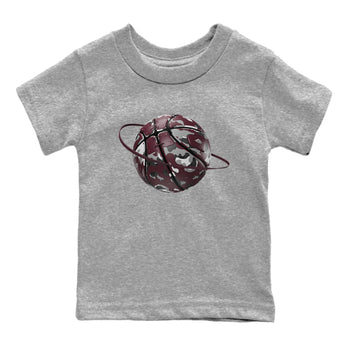 Air Jordan 5 Burgundy shirt to match jordans Camo Basketball Planet sneaker tees AJ5 Burgundy SNRT Sneaker Release Tees Baby Toddler Heather Grey 2 T-Shirt