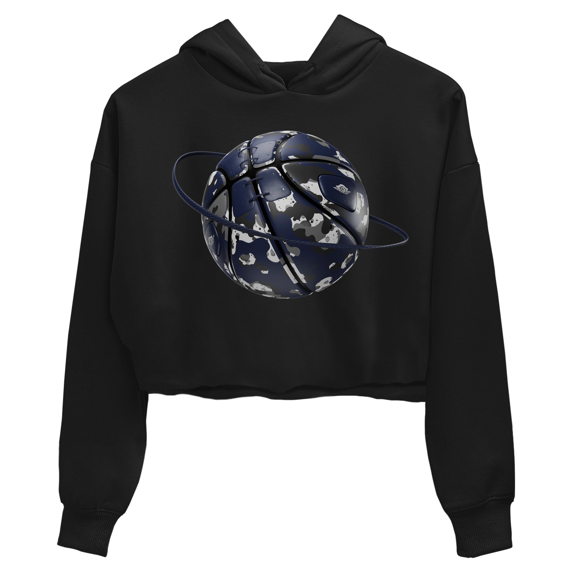 Air Jordan 5 Georgetown shirt to match jordans Camo Basketball Planet sneaker tees AJ5 Georgetown SNRT Sneaker Release Tees Black 2 Crop T-Shirt