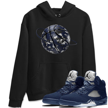 Air Jordan 5 Georgetown shirt to match jordans Camo Basketball Planet sneaker tees AJ5 Georgetown SNRT Sneaker Release Tees Unisex Black 1 T-Shirt