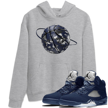 Air Jordan 5 Georgetown shirt to match jordans Camo Basketball Planet sneaker tees AJ5 Georgetown SNRT Sneaker Release Tees Unisex Heather Grey 1 T-Shirt