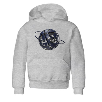 Air Jordan 5 Georgetown shirt to match jordans Camo Basketball Planet sneaker tees AJ5 Georgetown SNRT Sneaker Release Tees Baby Toddler Heather Grey 2 T-Shirt