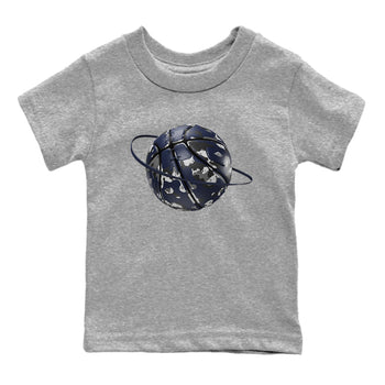 Air Jordan 5 Georgetown shirt to match jordans Camo Basketball Planet sneaker tees AJ5 Georgetown SNRT Sneaker Release Tees Baby Toddler Heather Grey 2 T-Shirt
