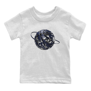 Air Jordan 5 Georgetown shirt to match jordans Camo Basketball Planet sneaker tees AJ5 Georgetown SNRT Sneaker Release Tees Baby Toddler White 2 T-Shirt
