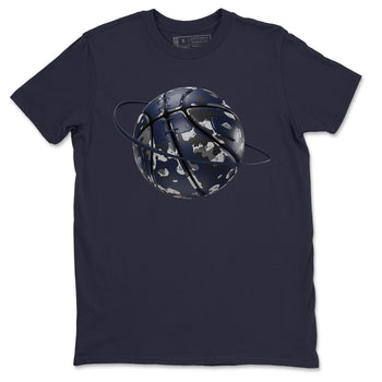 Air Jordan 5 Georgetown shirt to match jordans Camo Basketball Planet sneaker tees AJ5 Georgetown SNRT Sneaker Release Tees Unisex Navy 2 T-Shirt
