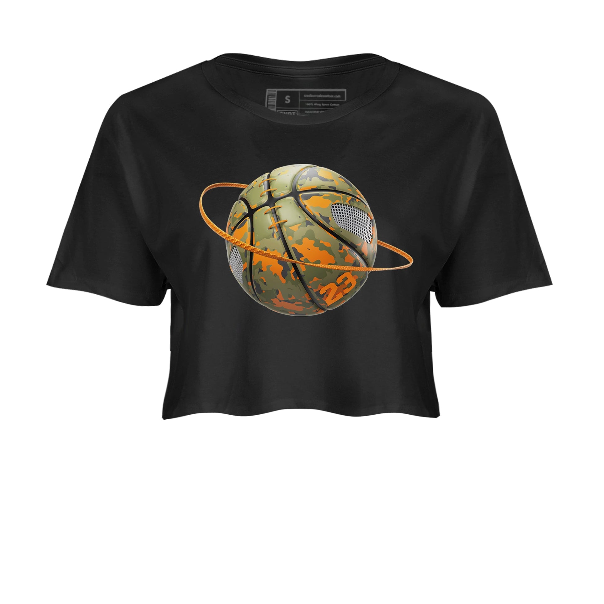 5s Olive shirt to match jordans Camo Basketball Planet sneaker tees Air Jordan 5 Olive SNRT Sneaker Release Tees Black 2 crop length shirt