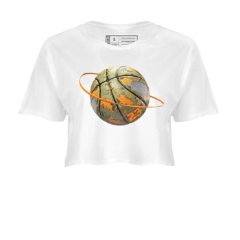 5s Olive shirt to match jordans Camo Basketball Planet sneaker tees Air Jordan 5 Olive SNRT Sneaker Release Tees White 2 crop length shirt