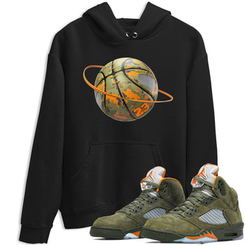 5s Olive shirt to match jordans Camo Basketball Planet sneaker tees Air Jordan 5 Olive SNRT Sneaker Release Tees unisex cotton Black 1 crew neck shirt