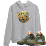 5s Olive shirt to match jordans Camo Basketball Planet sneaker tees Air Jordan 5 Olive SNRT Sneaker Release Tees unisex cotton Heather Grey 1 crew neck shirt