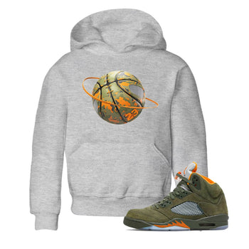 5s Olive shirt to match jordans Camo Basketball Planet sneaker tees Air Jordan 5 Olive SNRT sneaker release tees baby toddler Heather Grey 1 cotton Shirt