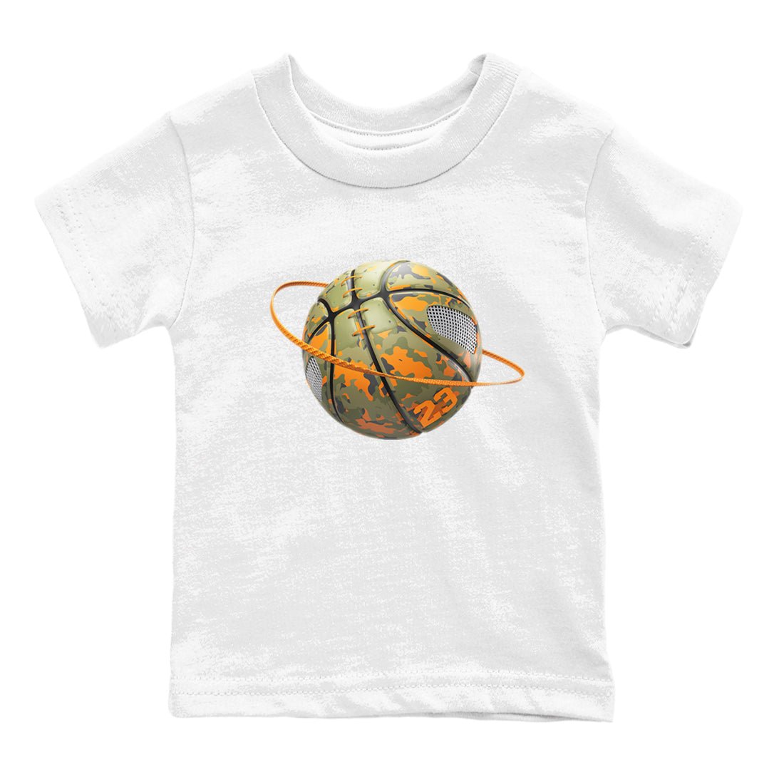 5s Olive shirt to match jordans Camo Basketball Planet sneaker tees Air Jordan 5 Olive SNRT sneaker release tees baby toddler White 2 cotton Shirt