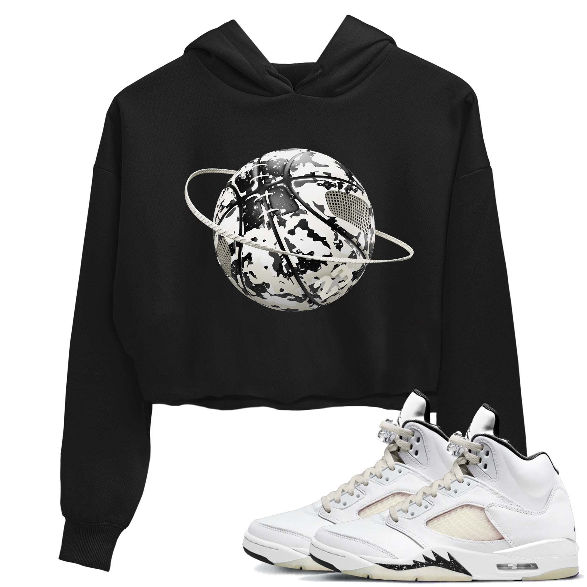 5s Sail shirt to match jordans Camo Basketball Planet sneaker tees Air Jordan 5 Sail SNRT Sneaker Release Tees Black 1 crop length shirt