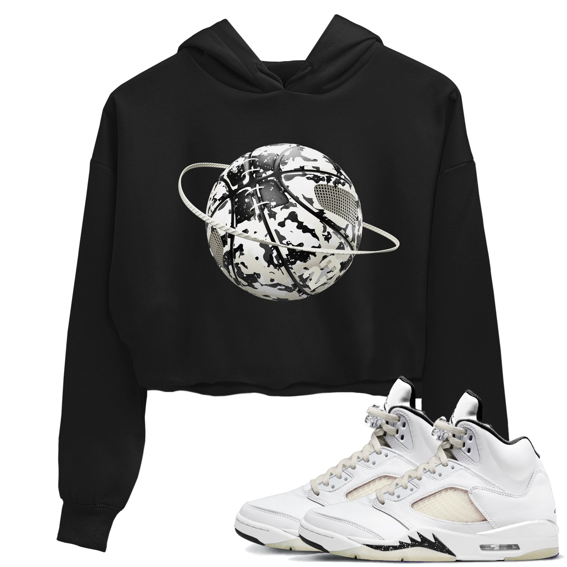 5s Sail shirt to match jordans Camo Basketball Planet sneaker tees Air Jordan 5 Sail SNRT Sneaker Release Tees Black 1 crop length shirt