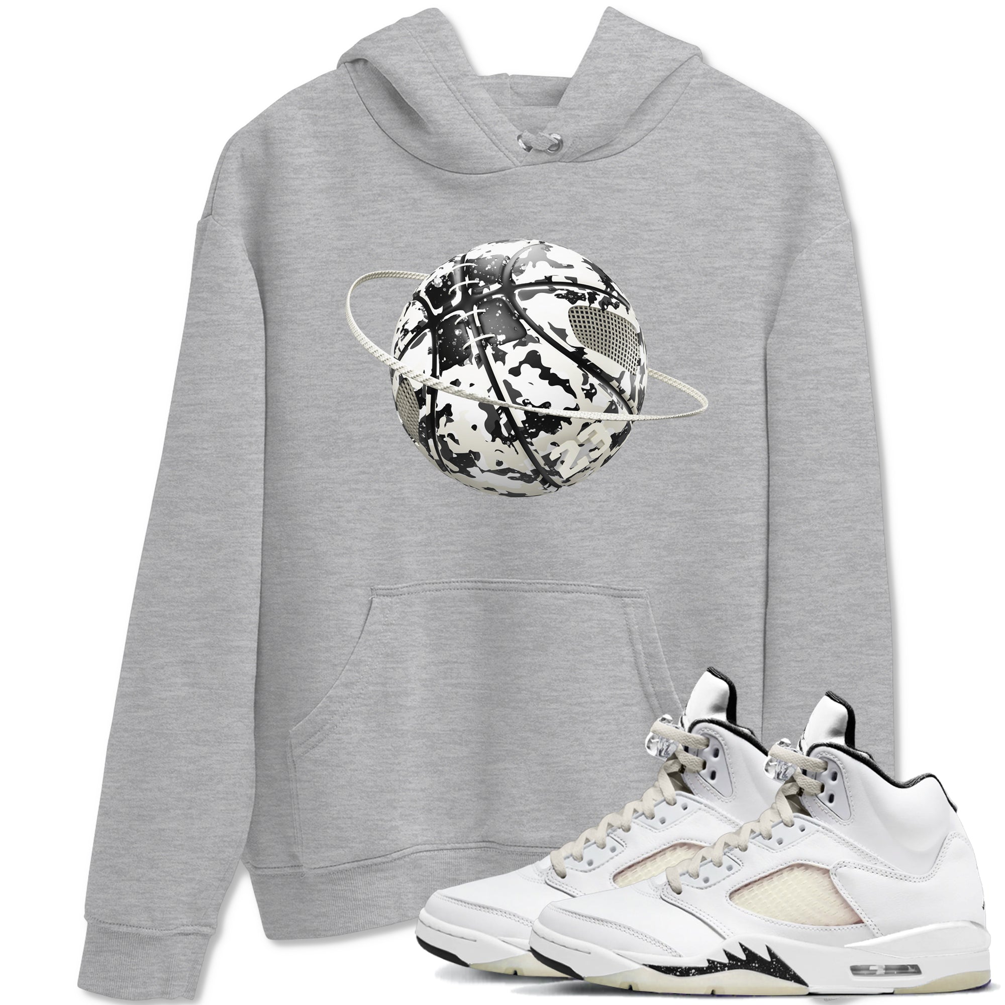 5s Sail shirt to match jordans Camo Basketball Planet sneaker tees Air Jordan 5 Sail SNRT Sneaker Release Tees unisex cotton Heather Grey 1 crew neck shirt