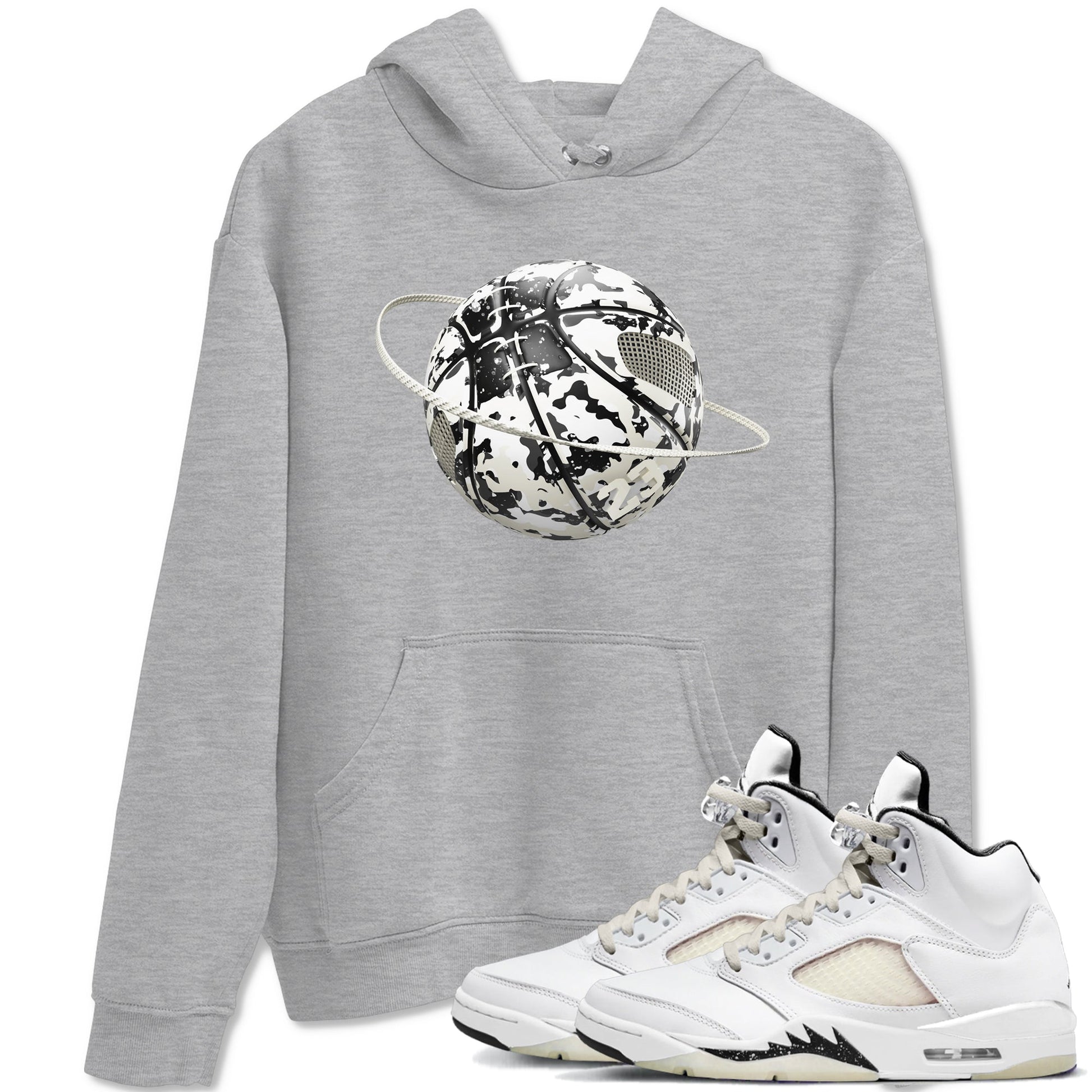 5s Sail shirt to match jordans Camo Basketball Planet sneaker tees Air Jordan 5 Sail SNRT Sneaker Release Tees unisex cotton Heather Grey 1 crew neck shirt