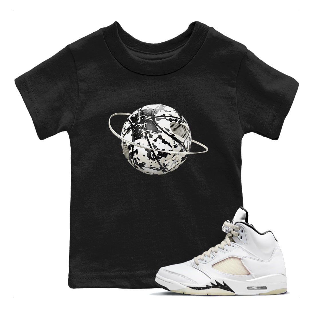 5s Sail shirt to match jordans Camo Basketball Planet sneaker tees Air Jordan 5 Sail SNRT sneaker release tees baby toddler Black 1 cotton Shirt