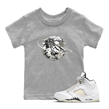 5s Sail shirt to match jordans Camo Basketball Planet sneaker tees Air Jordan 5 Sail SNRT sneaker release tees baby toddler Heather Grey 1 cotton Shirt