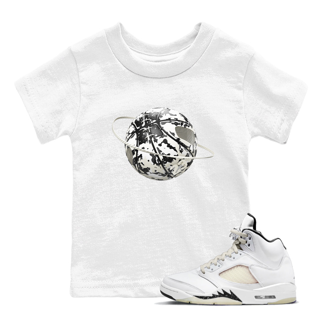 5s Sail shirt to match jordans Camo Basketball Planet sneaker tees Air Jordan 5 Sail SNRT sneaker release tees baby toddler White 1 cotton Shirt