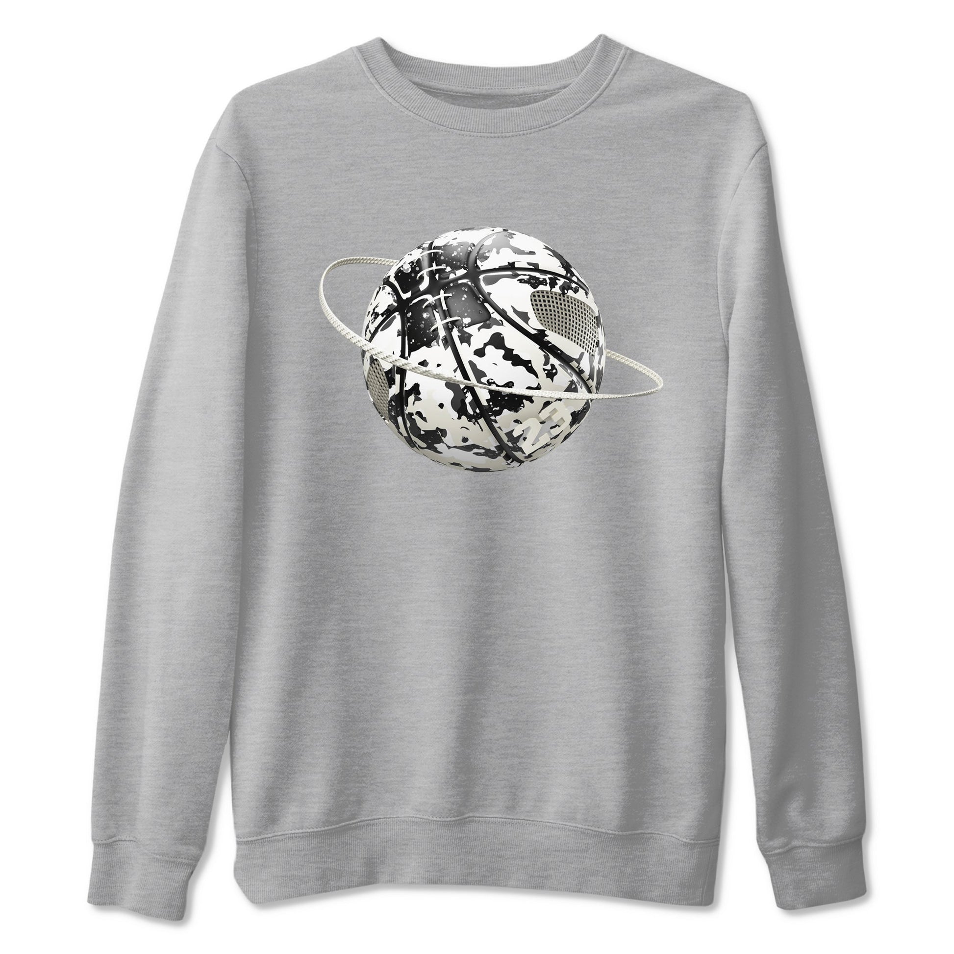 5s Sail shirt to match jordans Camo Basketball Planet sneaker tees Air Jordan 5 Sail SNRT Sneaker Release Tees unisex cotton Heather Grey 2 crew neck shirt