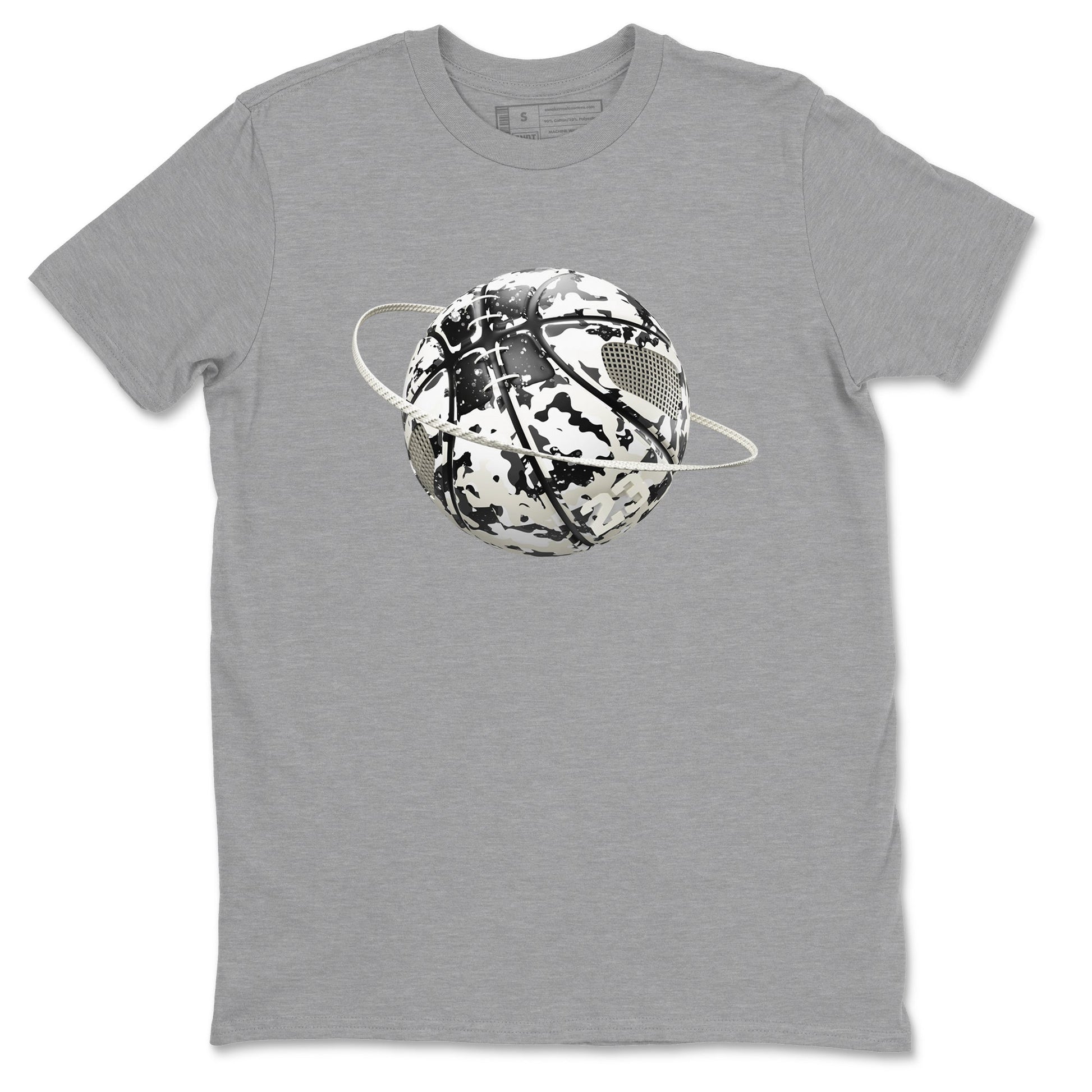 5s Sail shirt to match jordans Camo Basketball Planet sneaker tees Air Jordan 5 Sail SNRT Sneaker Release Tees unisex cotton Heather Grey 2 crew neck shirt
