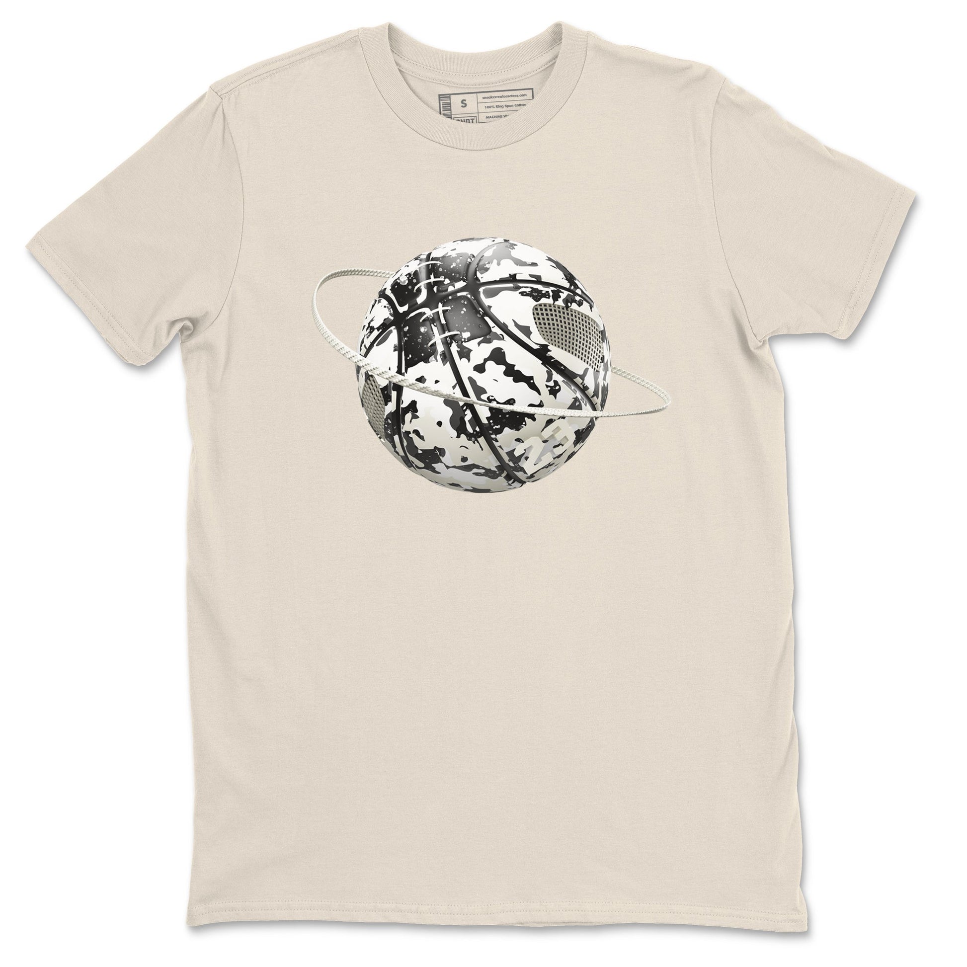 5s Sail shirt to match jordans Camo Basketball Planet sneaker tees Air Jordan 5 Sail SNRT Sneaker Release Tees unisex cotton Natural 2 crew neck shirt