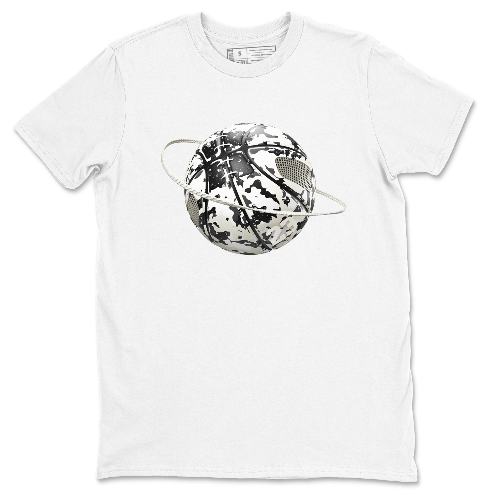 5s Sail shirt to match jordans Camo Basketball Planet sneaker tees Air Jordan 5 Sail SNRT Sneaker Release Tees unisex cotton White 2 crew neck shirt