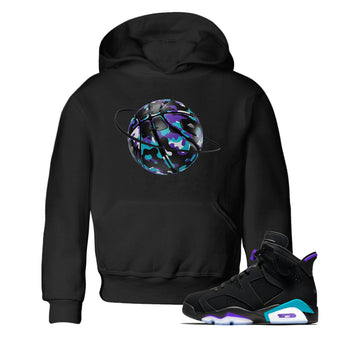 Air Jordan 6 Aqua shirt to match jordans Camo Basketball Planet sneaker tees AJ6 Aqua SNRT Sneaker Release Tees Baby Toddler Black 1 T-Shirt