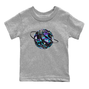 Air Jordan 6 Aqua shirt to match jordans Camo Basketball Planet sneaker tees AJ6 Aqua SNRT Sneaker Release Tees Baby Toddler Heather Grey 2 T-Shirt