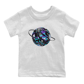 Air Jordan 6 Aqua shirt to match jordans Camo Basketball Planet sneaker tees AJ6 Aqua SNRT Sneaker Release Tees Baby Toddler White 2 T-Shirt
