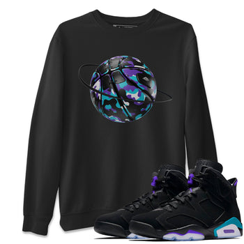 Air Jordan 6 Aqua shirt to match jordans Camo Basketball Planet sneaker tees AJ6 Aqua SNRT Sneaker Release Tees Unisex Black 1 T-Shirt