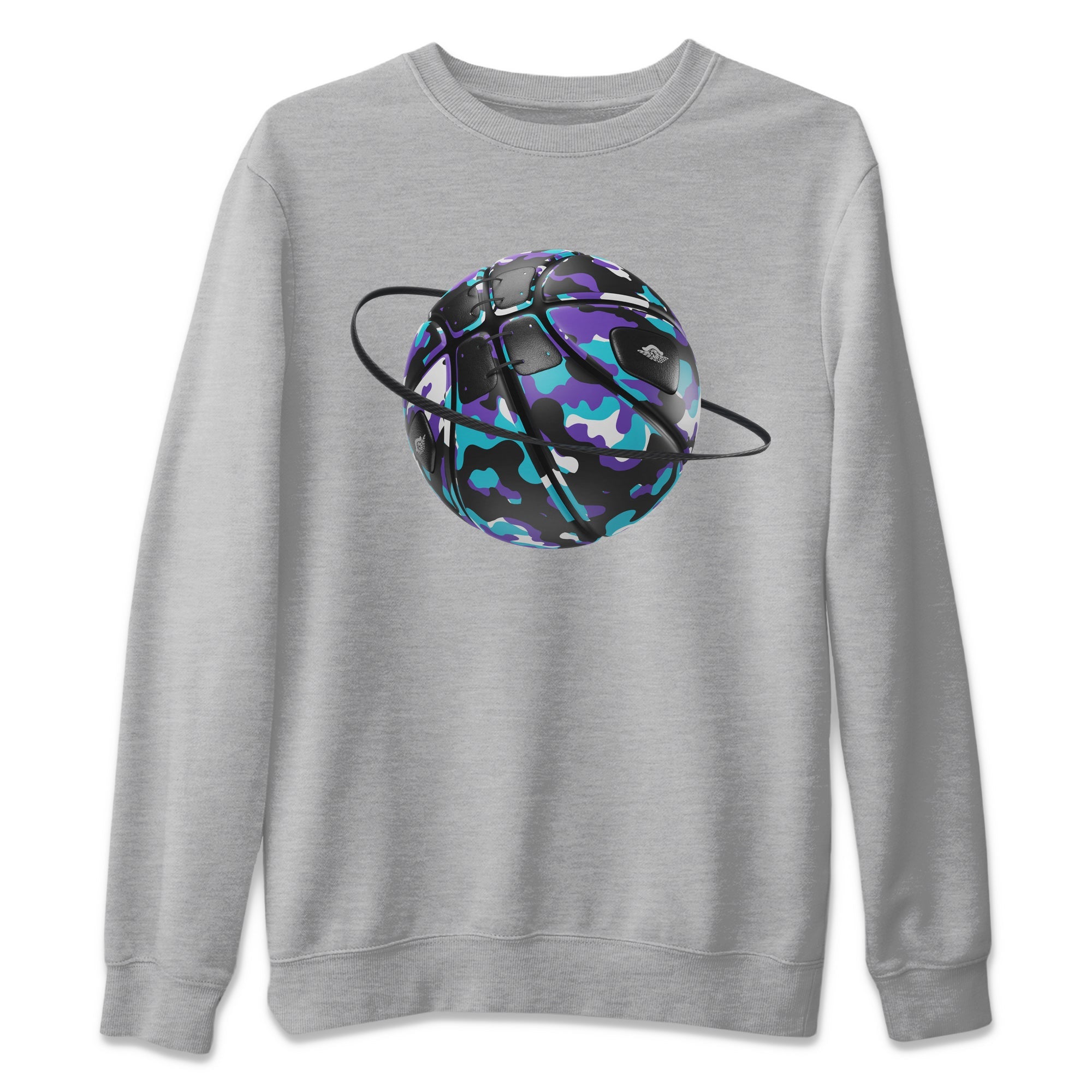 Air Jordan 6 Aqua shirt to match jordans Camo Basketball Planet sneaker tees AJ6 Aqua SNRT Sneaker Release Tees Unisex Heather Grey 2 T-Shirt