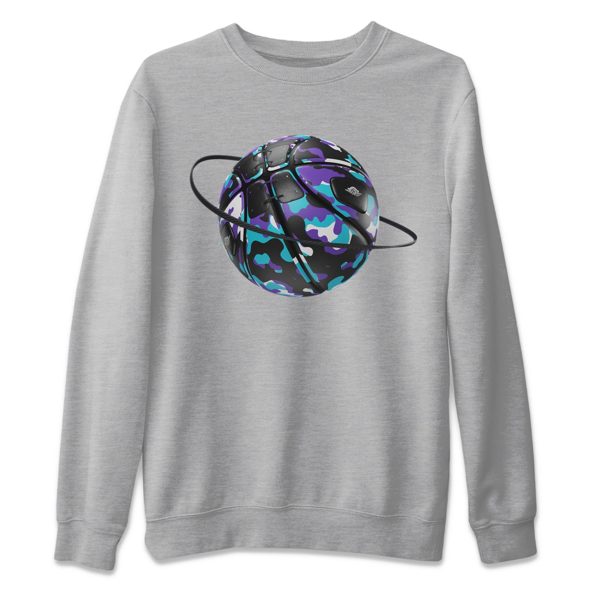 Air Jordan 6 Aqua shirt to match jordans Camo Basketball Planet sneaker tees AJ6 Aqua SNRT Sneaker Release Tees Unisex Heather Grey 2 T-Shirt