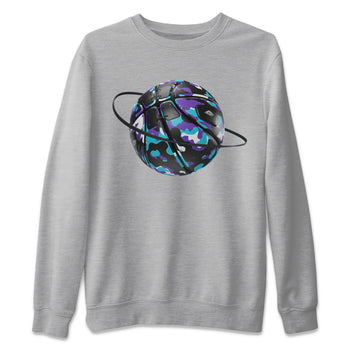 Air Jordan 6 Aqua shirt to match jordans Camo Basketball Planet sneaker tees AJ6 Aqua SNRT Sneaker Release Tees Unisex Heather Grey 2 T-Shirt