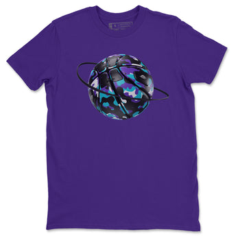 Air Jordan 6 Aqua shirt to match jordans Camo Basketball Planet sneaker tees AJ6 Aqua SNRT Sneaker Release Tees Unisex Purple 2 T-Shirt
