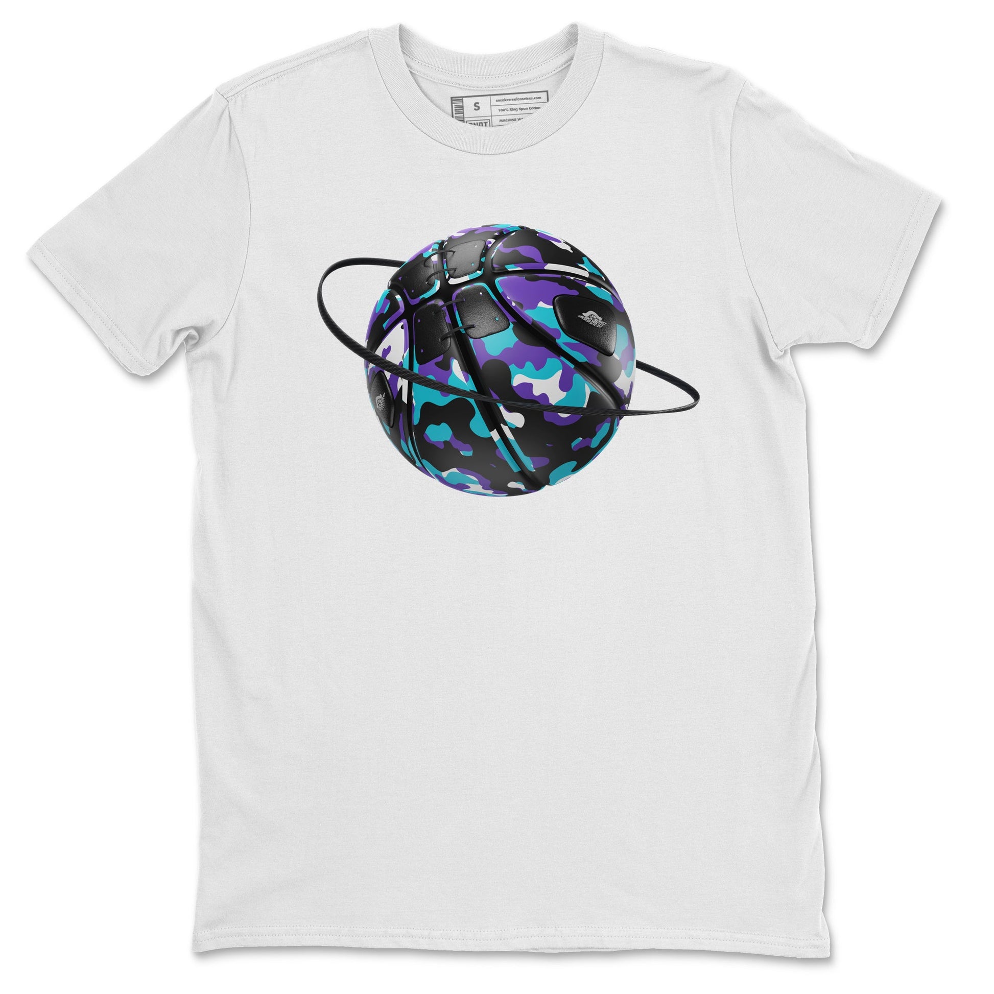 Air Jordan 6 Aqua shirt to match jordans Camo Basketball Planet sneaker tees AJ6 Aqua SNRT Sneaker Release Tees Unisex White 2 T-Shirt