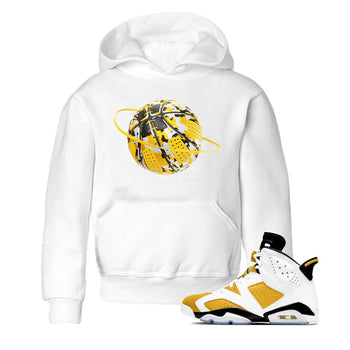 6s Yellow Ochre shirt to match jordans Camo Basketball Planet sneaker tees Air Jordan 6 Yellow Ochre SNRT Sneaker Release Tees Baby Toddler White 1 T-Shirt