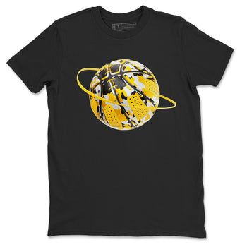 6s Yellow Ochre shirt to match jordans Camo Basketball Planet sneaker tees Air Jordan 6 Yellow Ochre SNRT Sneaker Release Tees Unisex Black 2 T-Shirt